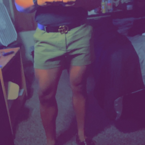 Olive Chino Shorts - Picture 2 of 3